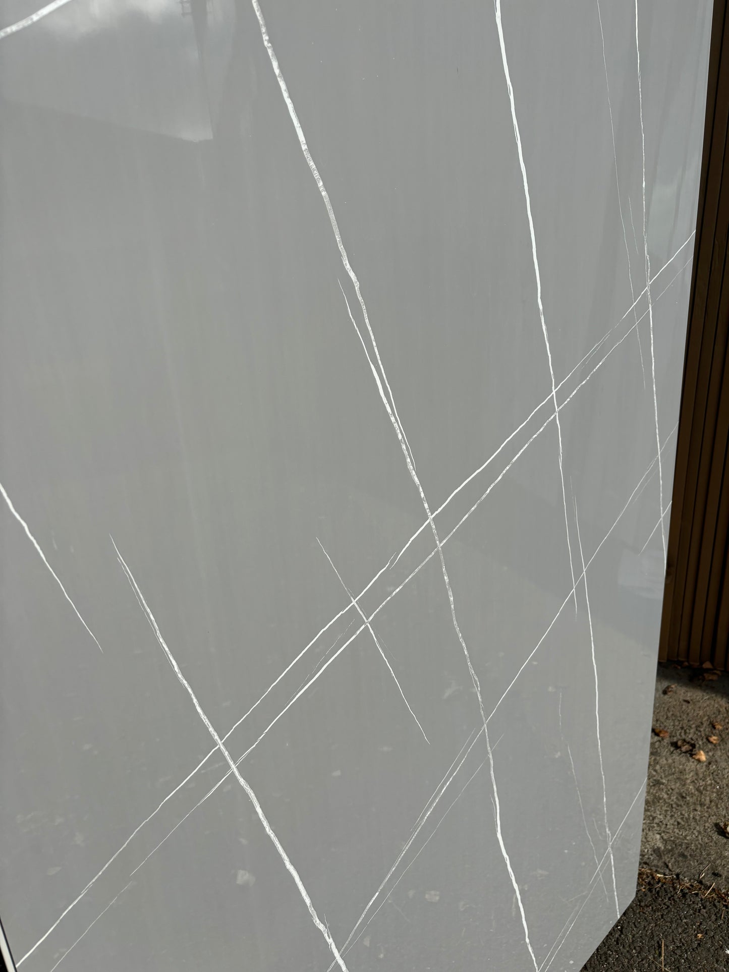 Grey Abstract PVC Tongue & Groove Wet Wall 1000mm