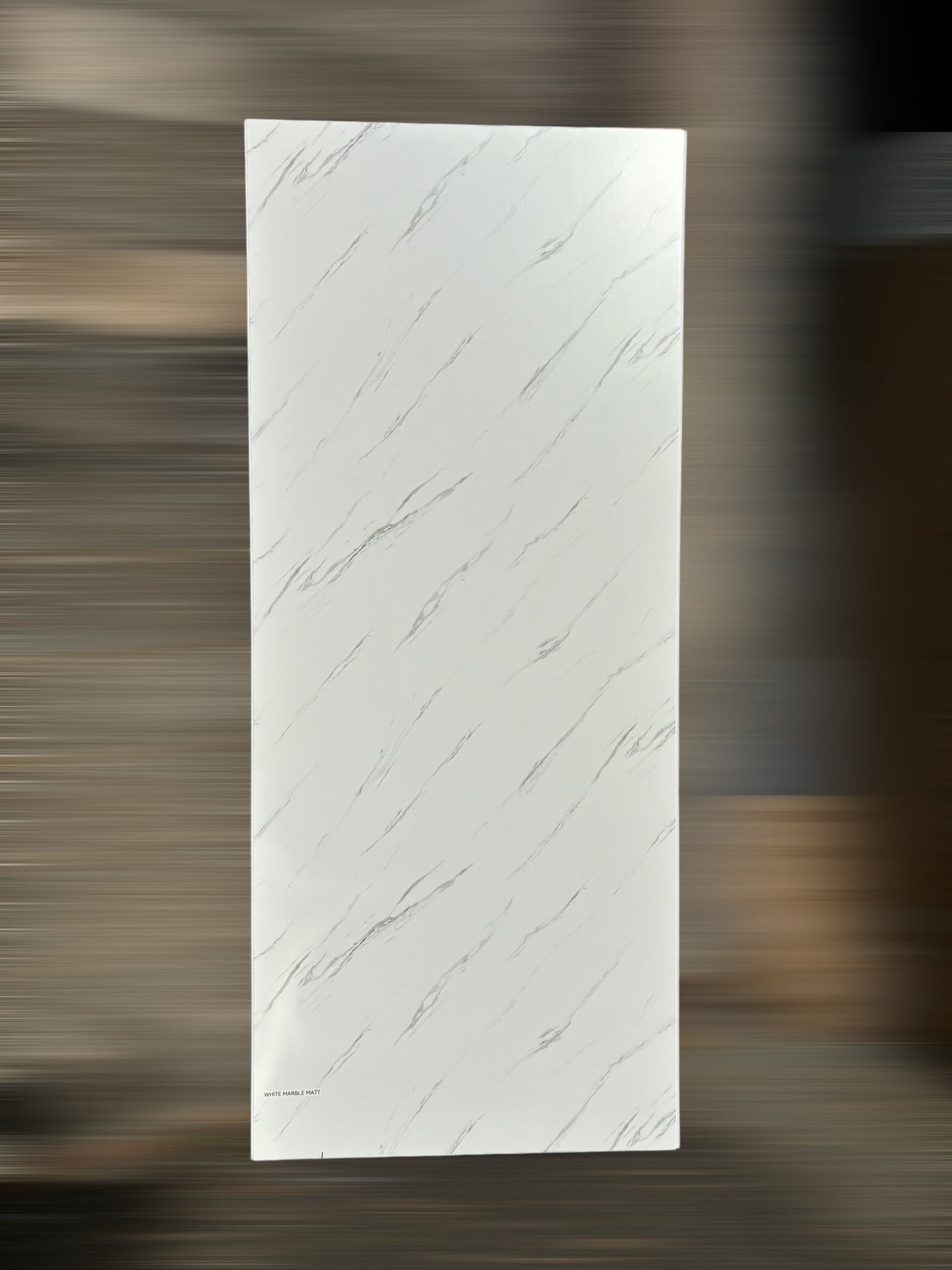 White Marble Matt PVC Tongue & Groove Wet Wall 1000mm