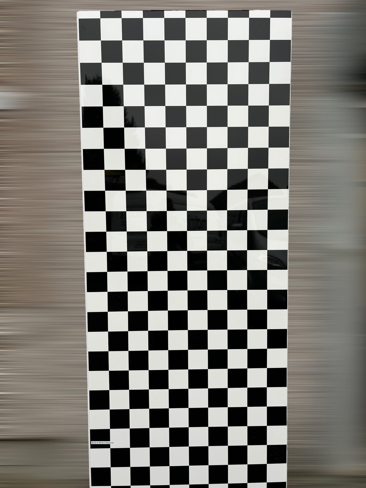 Black & White Chequered PVC Tongue & Groove Wet Wall 1000mm