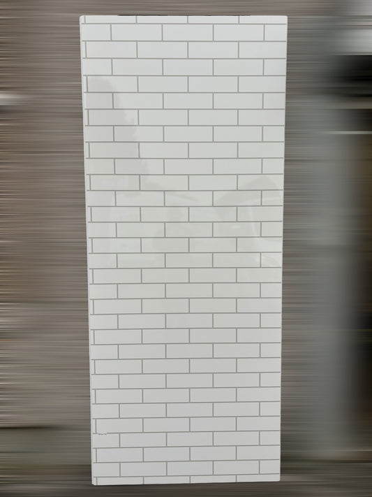 White Tile PVC Tongue & Groove Wet Wall 1000mm