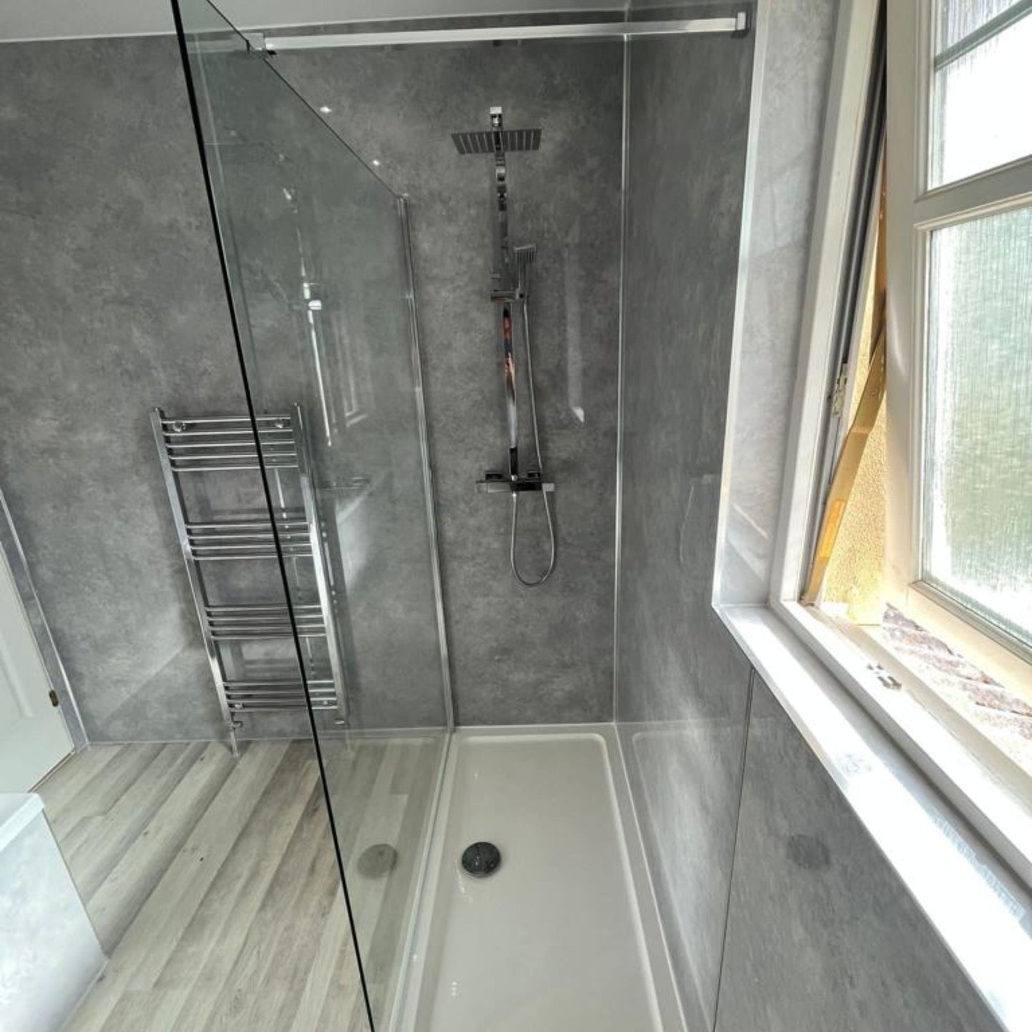 Oyster Marble MDF Shower Wall Panel